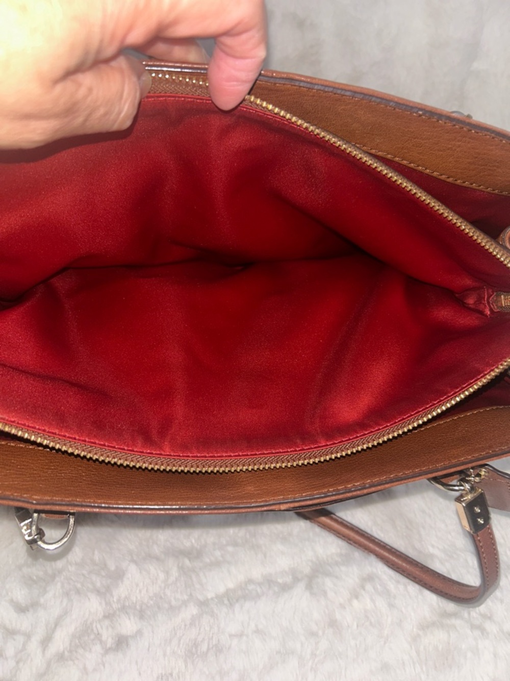 Coach Chestnut Brown Leather Shoulder Bag with Signature Tag 25161 - Picture 10 of 15